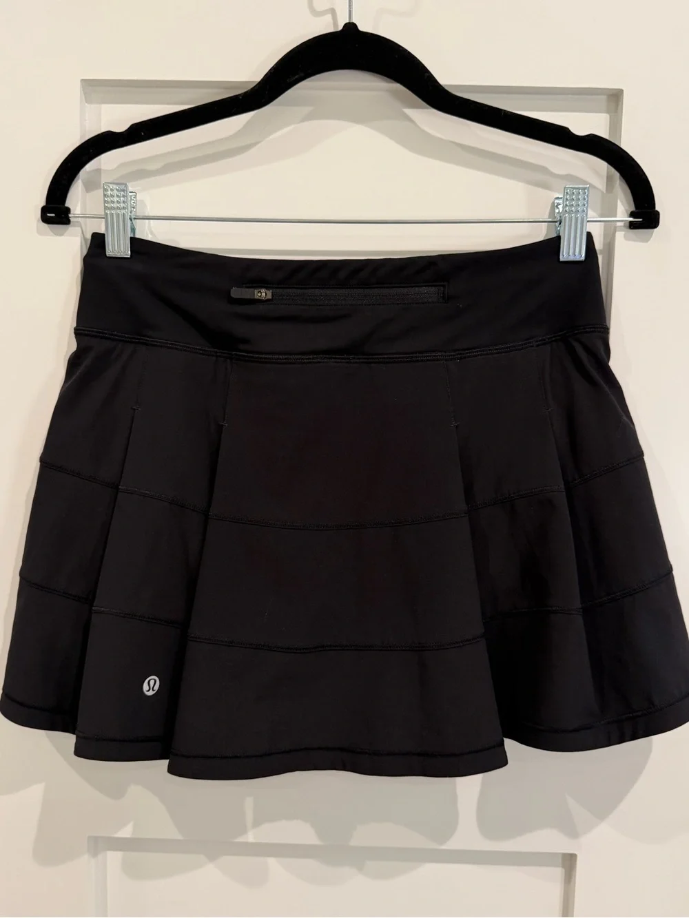 Lululemon | Pace Rival Mid-Rise Skirt (Long) | Black Tennis Skirt - Picture 4 of 13